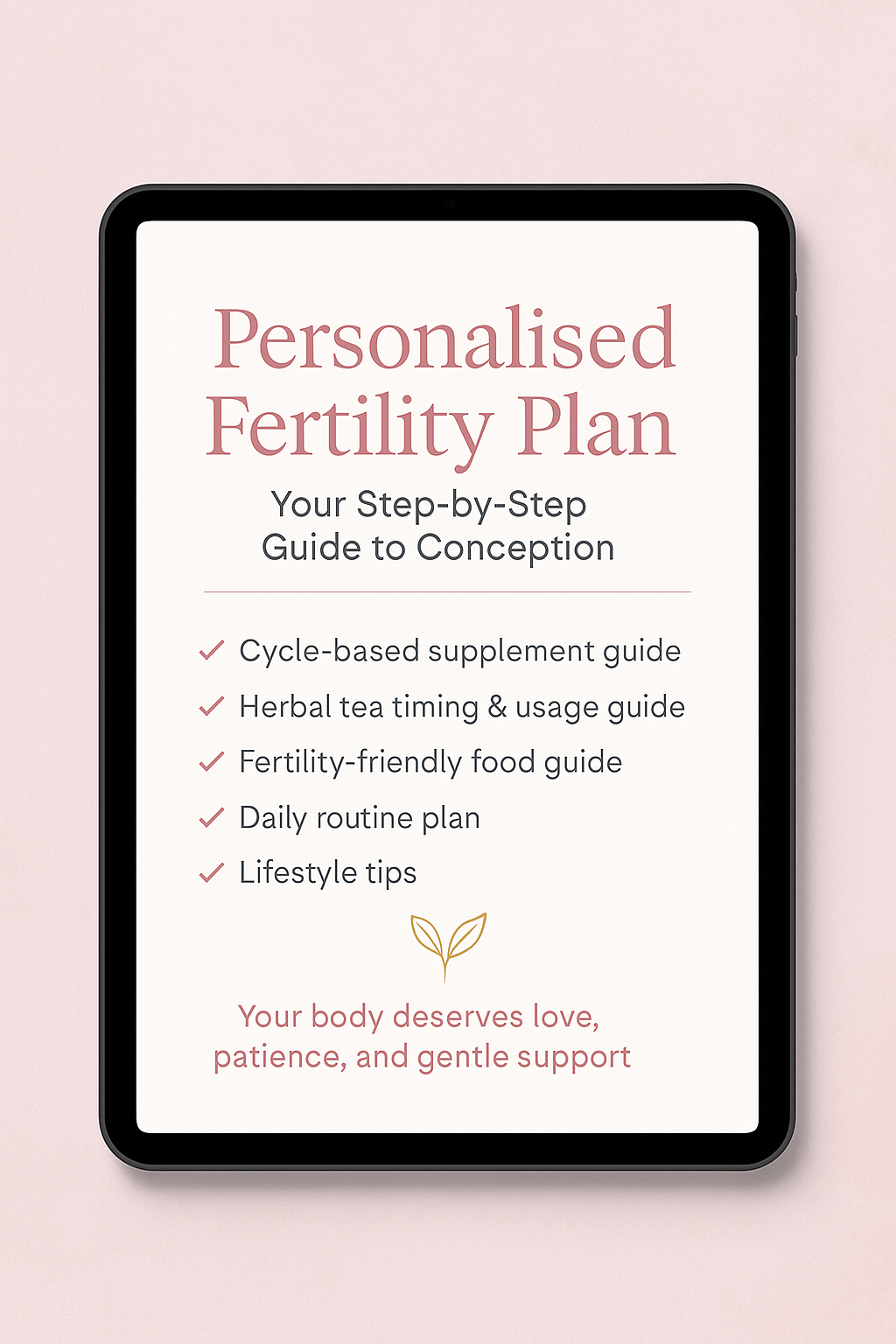 A Personalised Fertility Plan